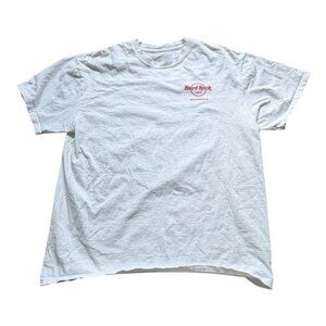 Hard Rock Cafe Indianapolis Adult Graphic Print T-Shirt-White-XL-GUC